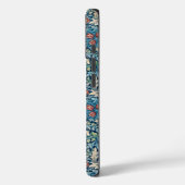 Bloemmotief op groene bladeren blauwe achtergrond Case-Mate iPhone case (Achterkant / Links)