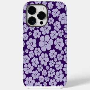 Bloemmotief - Paars iPhone 14 Pro Max Hoesje