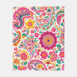 Bloemmotief Paisley Patroon Fleece Deken