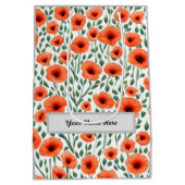  bloemmotief papaverbloemen medium cadeauzakje (Achterkant)