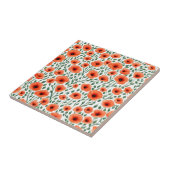 Bloemmotief papaverbloemen tegeltje (Zijkant)