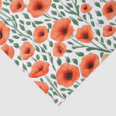 Bloemmotief papaverbloemen tissuepapier (Detail)