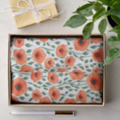 Bloemmotief papaverbloemen tissuepapier (Geschenk)