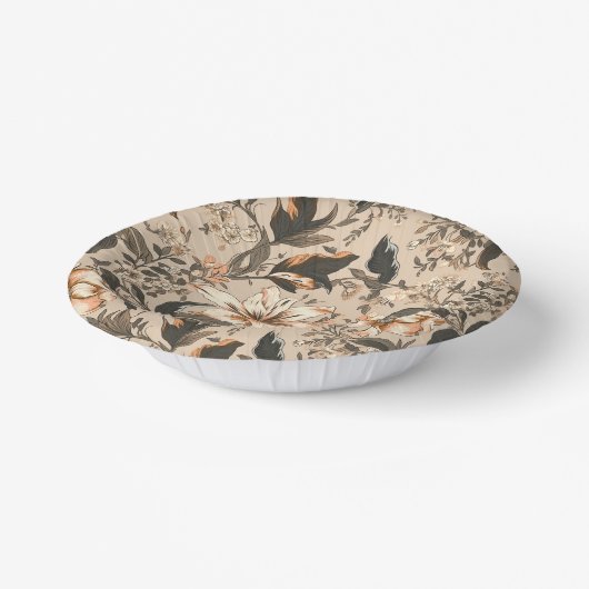  bloemmotief papieren kommen (Gebogen)