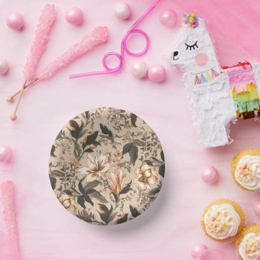  bloemmotief papieren kommen (Feest)