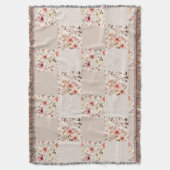  bloemmotief patchwork deken (Voorkant Verticaal)