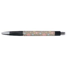 Bloemmotief Pen (Bruine Basis)