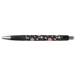 Bloemmotief Pen (Zwarte Basis)