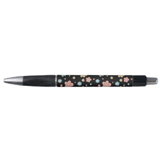 Bloemmotief Pen (Zwarte Basis)