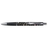 Bloemmotief Pen (Zwarte Basis) (Achterkant)
