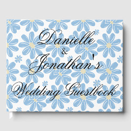 Bloemmotief - Persoonlijk huwelijksgastenboek Gastenboek