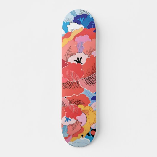 Bloemmotief Persoonlijk Skateboard (Voorkant)