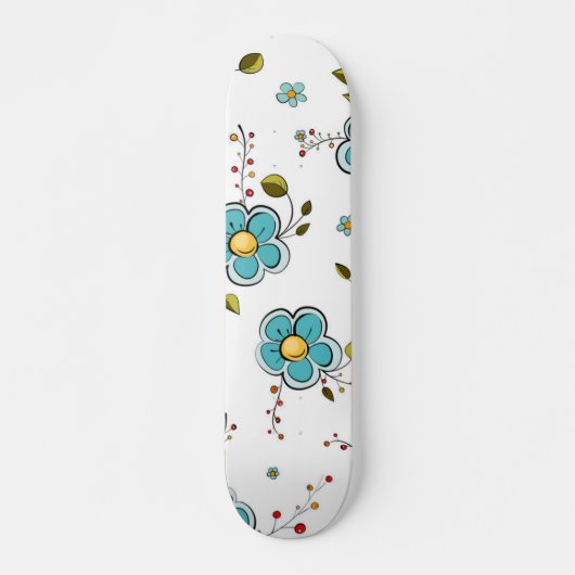 Bloemmotief Persoonlijk Skateboard (Voorkant)