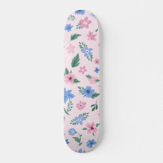 Bloemmotief Persoonlijk Skateboard (Voorkant)