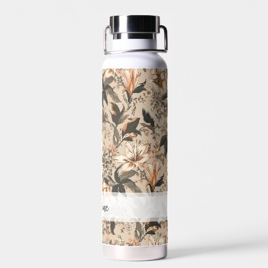  bloemmotief persoonlijke waterfles (Achterkant)