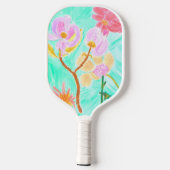 Bloemmotief Pickleball Paddle (Achterkant)