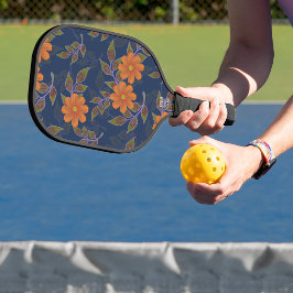 Bloemmotief pickleball paddle