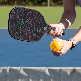Bloemmotief pickleball paddle