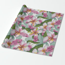 Bloemmotief Plumeria Bloemen Cadeaupapier
