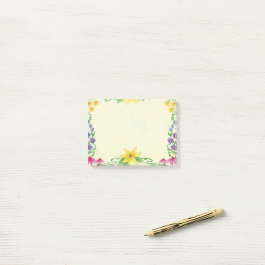 Bloemmotief Post-it® Notes (Op bureau)
