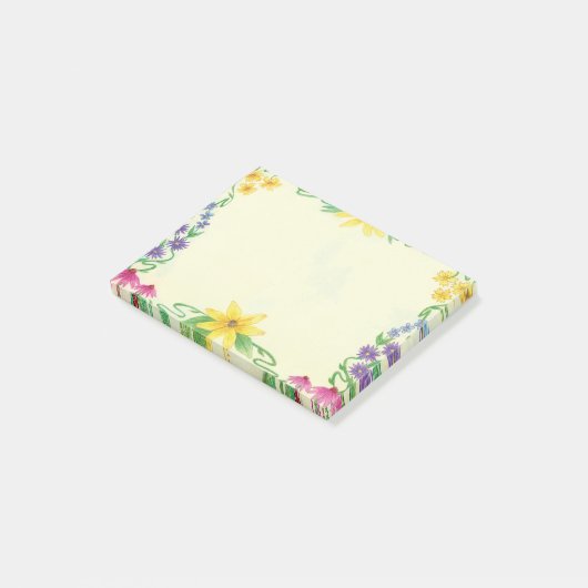 Bloemmotief Post-it® Notes (Schuin)