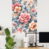 Bloemmotief Poster (Thuiskantoor)