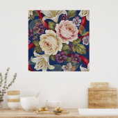 Bloemmotief Poster (Keuken)