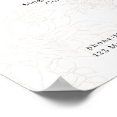 Bloemmotief Prijslijst Poster (Hoek)