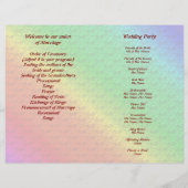 Bloemmotief Regenboog Herfst Bruiloftsprogramma (Achterkant)