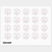 Bloemmotief Ronde Sticker (Vel)