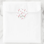 Bloemmotief Ronde Sticker (Tas)