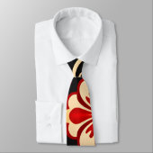 bloemmotief rood groen stropdas (Gebonden)