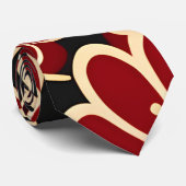 bloemmotief rood groen stropdas (Opgerold)