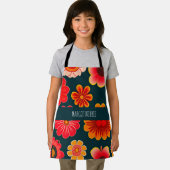  bloemmotief rood zwart schort (Insitu)