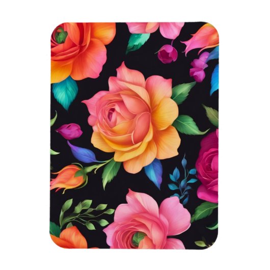 Bloemmotief Roos Magneet (Verticaal)
