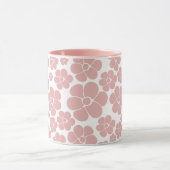 Bloemmotief - Roze en Wit Mok (Midden)