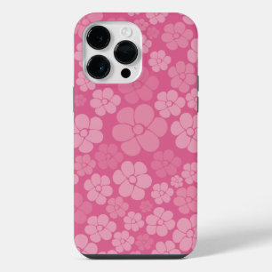 Bloemmotief - Roze iPhone 14 Pro Max Hoesje