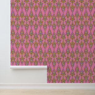  bloemmotief roze kleur peel en stick behang