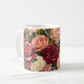 bloemmotief rozen koffiemok (Voorkant links)