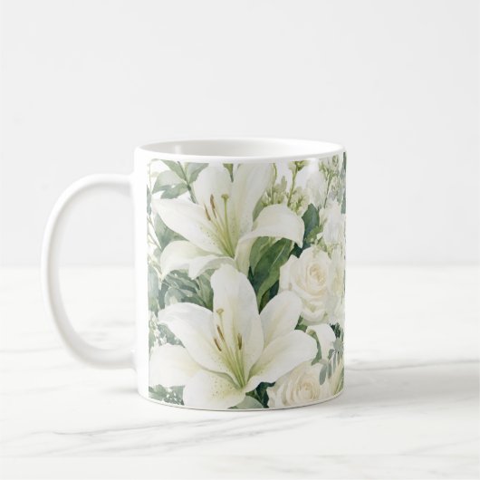 bloemmotief rozen koffiemok (Links)