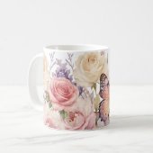 bloemmotief rozen koffiemok (Voorkant links)