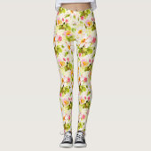  bloemmotief Rozen pioenrozen yoga Leggings (Voorkant)