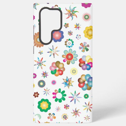 Bloemmotief Samsung Galaxy Hoesje (Achterkant)