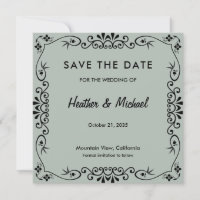 Bloemmotief Save the Date Huwelijk