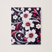 Bloemmotief Schattigee witte bloemen Legpuzzel (Verticaal)