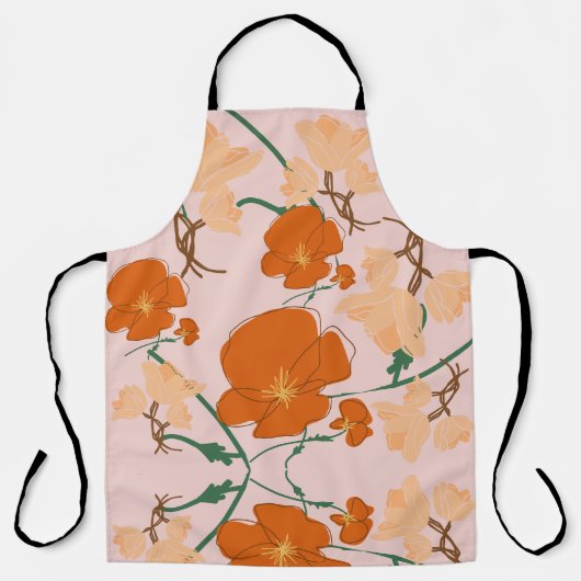 bloemmotief schort (Voorkant)