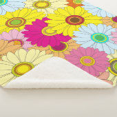 bloemmotief sherpa deken (3/4)