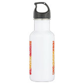 bloemmotief Sinaasappel rode dahlia's Waterfles (Achterkant)