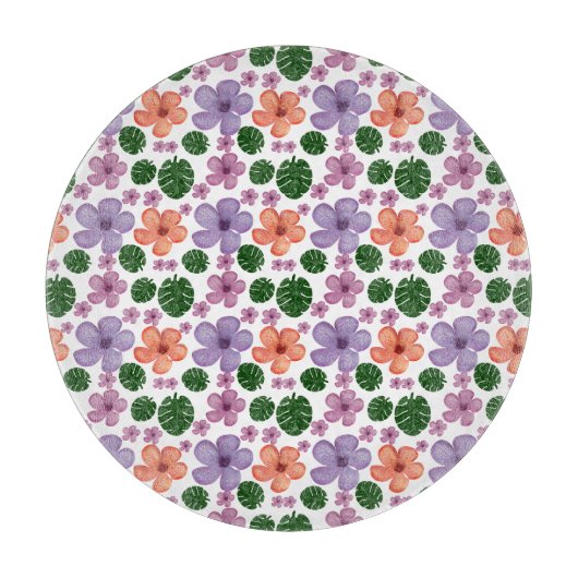 Bloemmotief  snijplank (Voorkant)