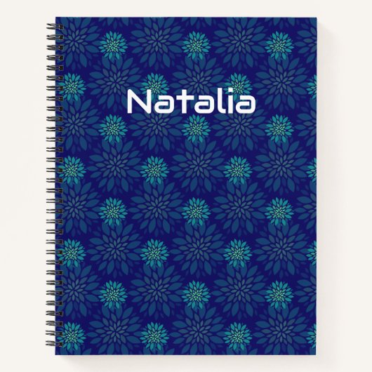 Bloemmotief Spiraal Notebook Notitieboek (Voorkant)